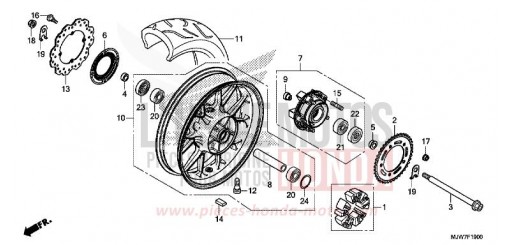 REAR WHEEL CB500FAH de 2017